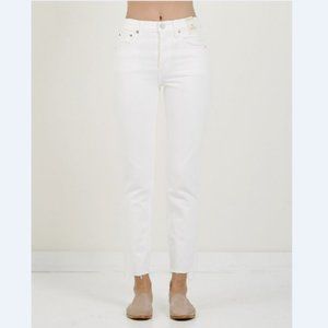 Trave - White Straight Leg Jeans